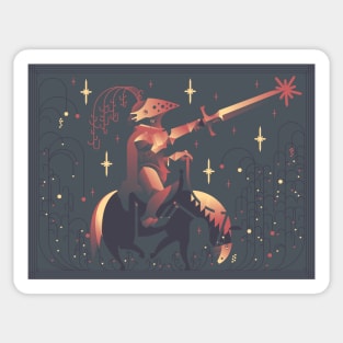 A Starry Knight (art print) Sticker